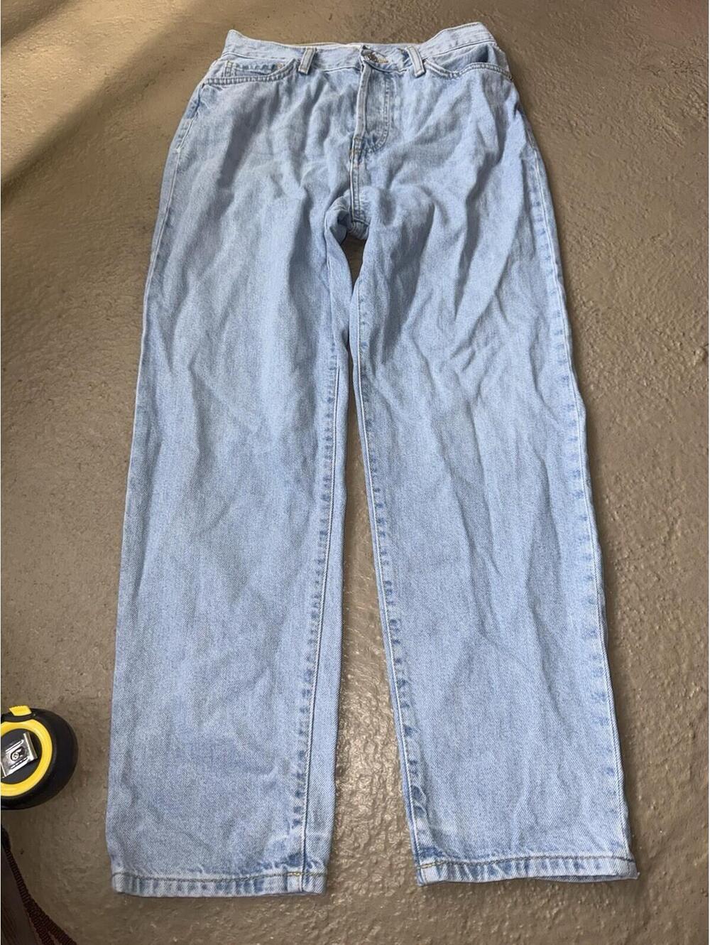 Forever 21 Premium Baggy Wide Leg Jeans Light Wash Blue Womens Size 27 High Rise